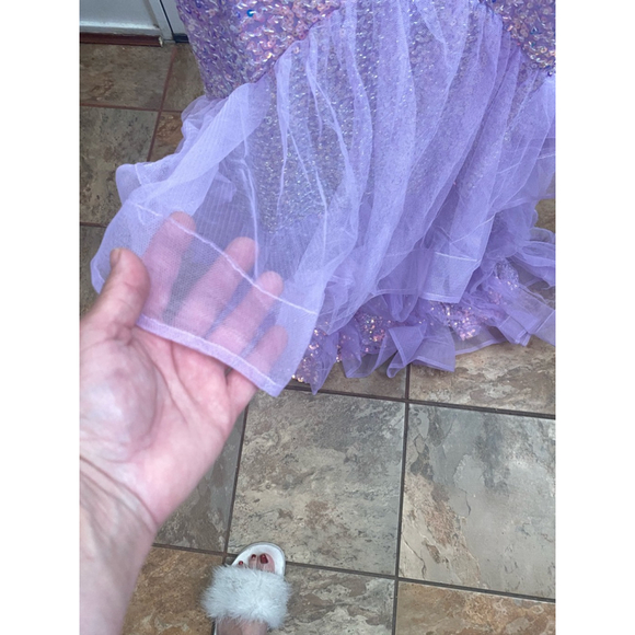 Women's FAERIESTY Gown 4XL Purple Sequin - Picture 4 of 10
